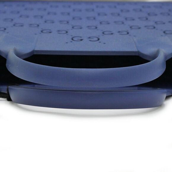 AUTHENTIC GUCCI GG Monogram Rubber Tote Bag Light Blue Brand New - Picture 5 of 6